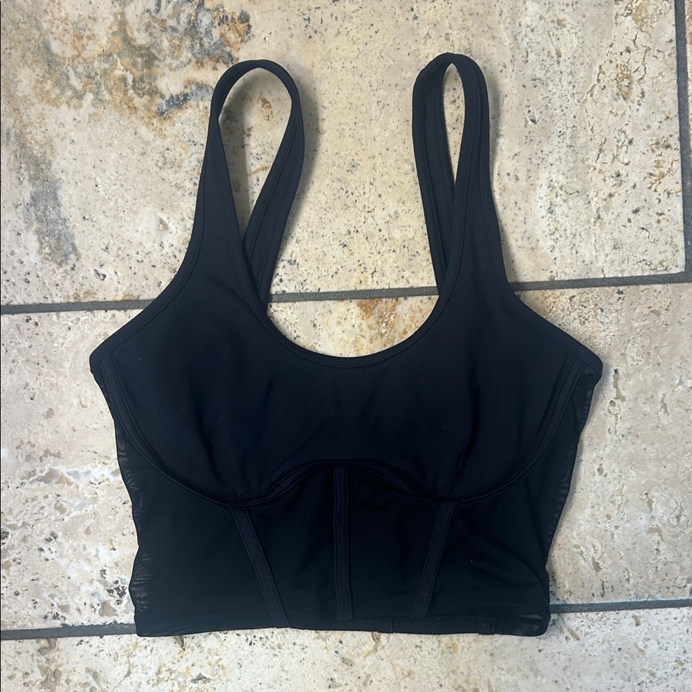 Alo airbrush mesh corset tank